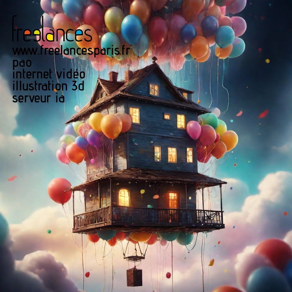 Pao mise en page internet vidéo illustration 3d serveur IA générative AI freelance paris studio de création magazines mq5nhpl0